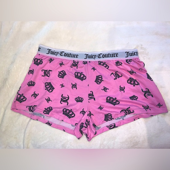 ✨Juicy Couture medium pink PJ shorts ✨ from the sleepwear collection ☁️ - Picture 1 of 9